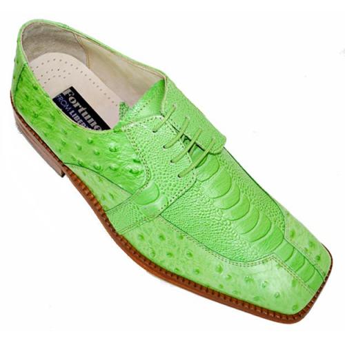 Liberty Lime Green Ostrich Print Shoes #546